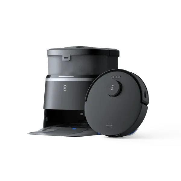 DEEBOT T30 OMNI BLACK: AI Laser Navigation Robotic Vacuum with 11000Pa Suction & All-in-One Station