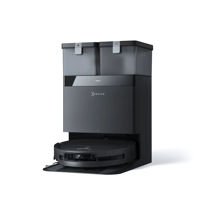 DEEBOT T50 OMNI Black: AI Laser Navigation Robotic Vacuum with 15800Pa Suction & All-in-One Station