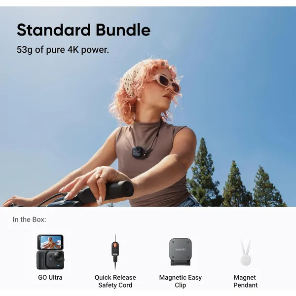 Insta360 GO Ultra: World’s Lightest Pocket Camera with 1/1.28” Sensor, 4K 60fps & AI Magic | First-Person View Made Effortless