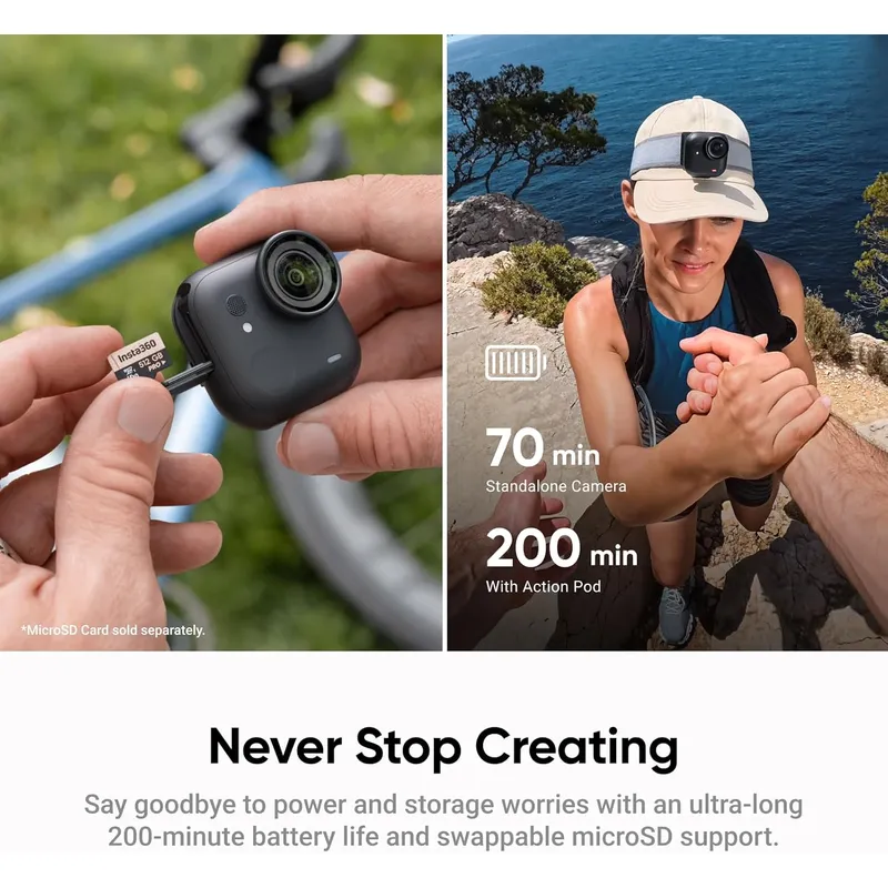 Insta360 GO Ultra: World’s Lightest Pocket Camera with 1/1.28” Sensor, 4K 60fps & AI Magic | First-Person View Made Effortless