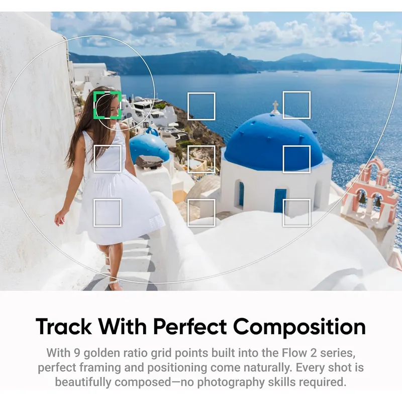 Insta360 Flow 2: AI-Powered Vlog Companion with Dynamic Zoom Tracking & 3-Axis Stability