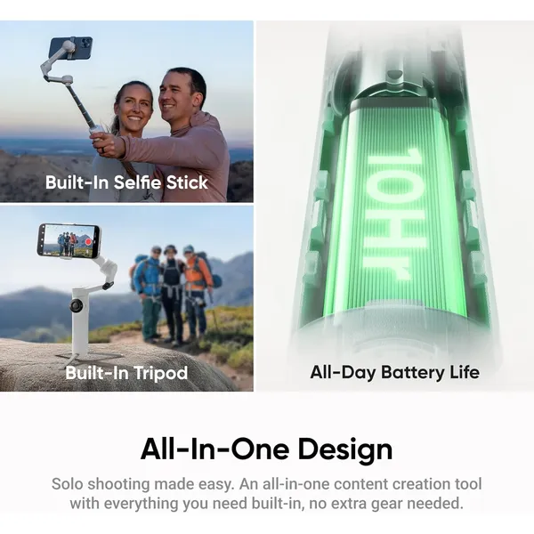 Insta360 Flow 2: AI-Powered Vlog Companion with Dynamic Zoom Tracking & 3-Axis Stability