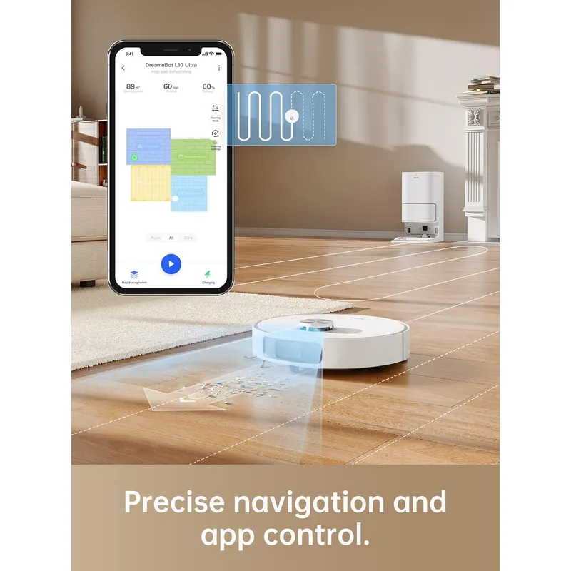 Dreametech L10 Ultra: AI Robot Vacuum & Mop with Self-Emptying Station, Smart Navigation, and Deep Cleaning for Home