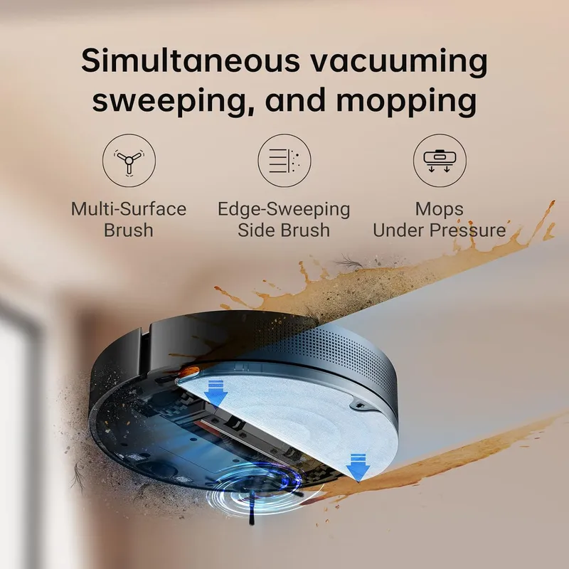 Dreametech L10 Pro: AI-Powered Robot Vacuum & Mop with 3D Obstacle Avoidance, Laser Navigation, and 4000Pa Suction for Smart Home Cleaning