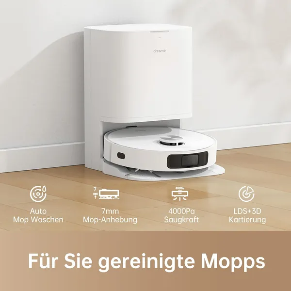 Dreame L10 Prime: AI Laser Navigation Robot Vacuum with Self-Emptying Station, Mop & Dual Brush for Whole Home Cleaning