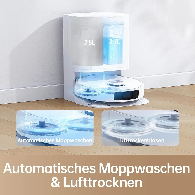 Dreame L10 Prime: AI Laser Navigation Robot Vacuum with Self-Emptying Station, Mop & Dual Brush for Whole Home Cleaning