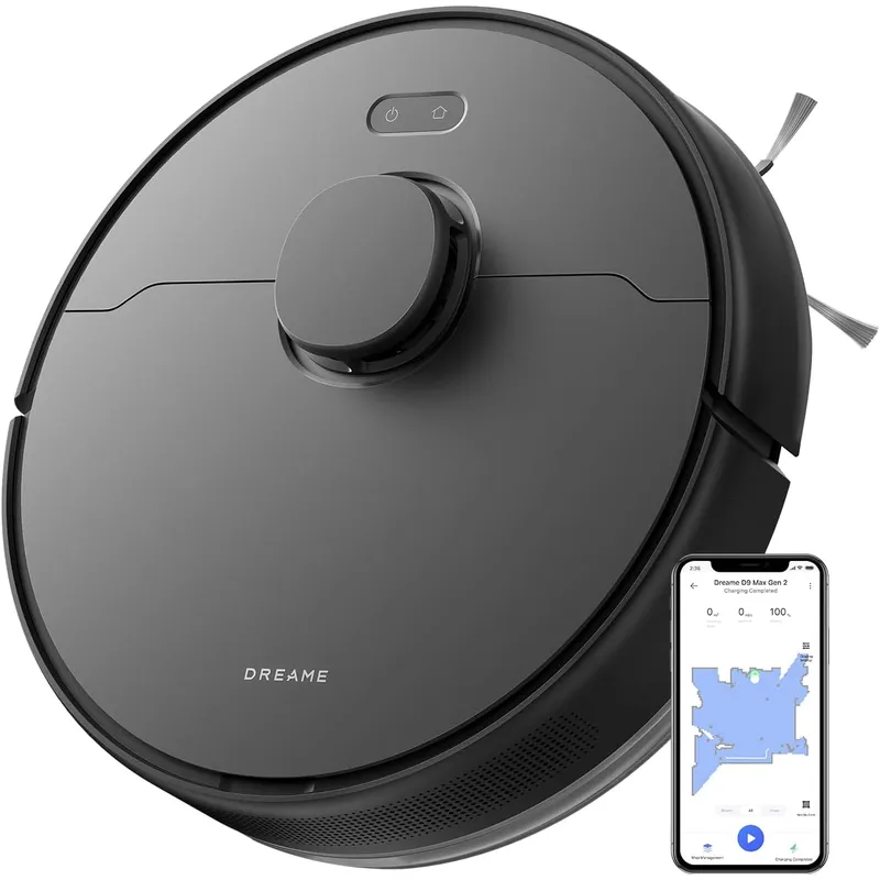 Dreame D9 Max Gen 2: 6000Pa Suction AI Laser Robot Vacuum with Self-Emptying Station & Smart Navigation for Whole Home Cleaning