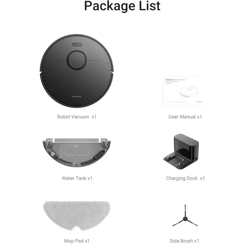 Dreame D9 Max Gen 2: 6000Pa Suction AI Laser Robot Vacuum with Self-Emptying Station & Smart Navigation for Whole Home Cleaning