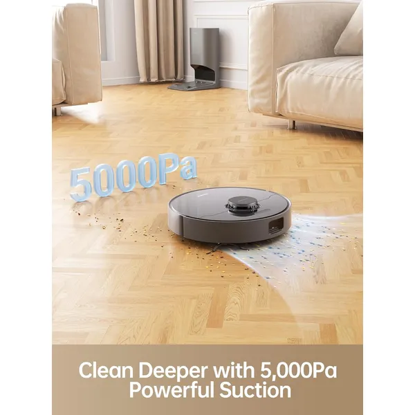 Dreametech D10s Plus: AI-Powered Robot Vacuum with Self-Emptying Station, Mop & Smart Navigation for Whole Home Cleaning