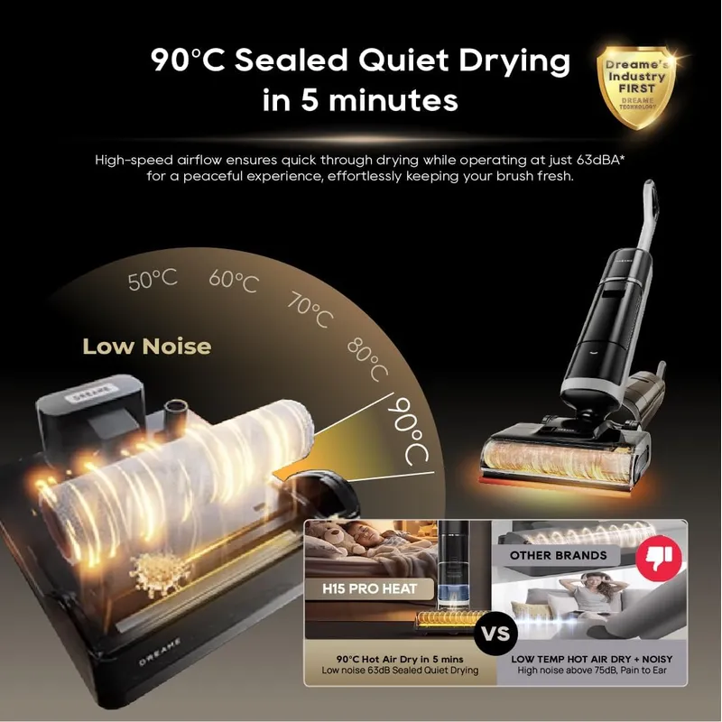 Dreame H15 Pro Heat: CES Innovation Award Winner with 85°C Dual-Pump Hot Water Cleaning & AI Edge-to-Edge Mopping