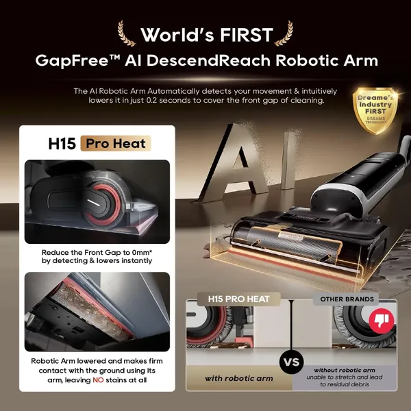 Dreame H15 Pro Heat: CES Innovation Award Winner with 85°C Dual-Pump Hot Water Cleaning & AI Edge-to-Edge Mopping