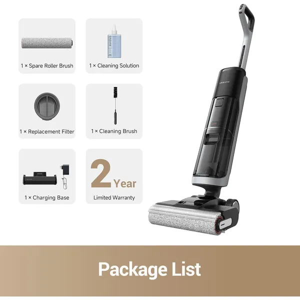 Dreame H14 Pro: Cordless Wet Dry Vacuum with MistLock Dust Control & Self-Cleaning Station for Whole Home Deep Cleaning