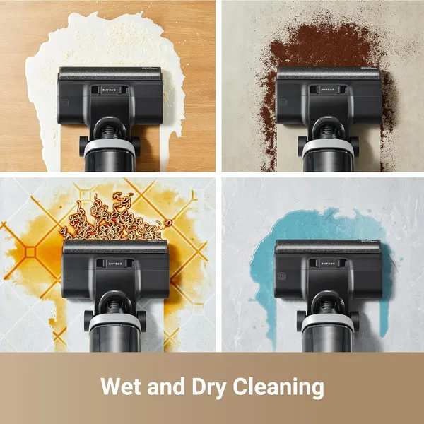 Dreame H14: Cordless Wet/Dry Vacuum with 180° Flat Design, Hot Water Self-Cleaning & App Control for Edge-to-Edge Cleaning