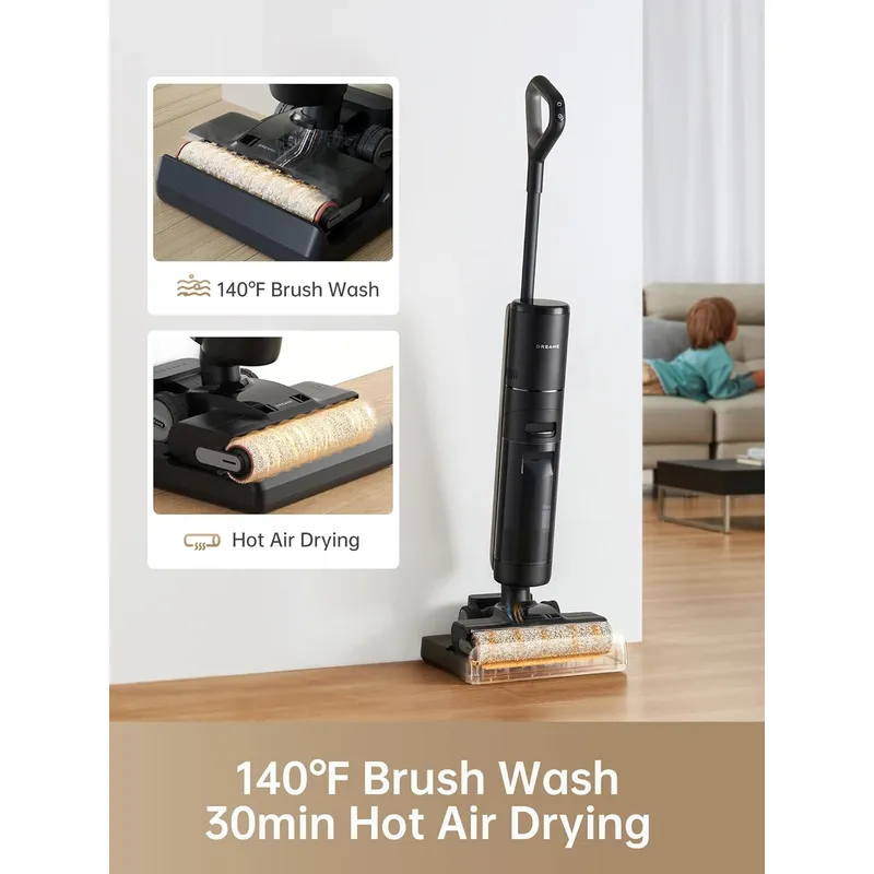 Dreame H13 Pro: 18000Pa Dual Roller Wet/Dry Vacuum with Self-Cleaning Station, Edge-to-Edge Cleaning & 99.99% UV Sterilization