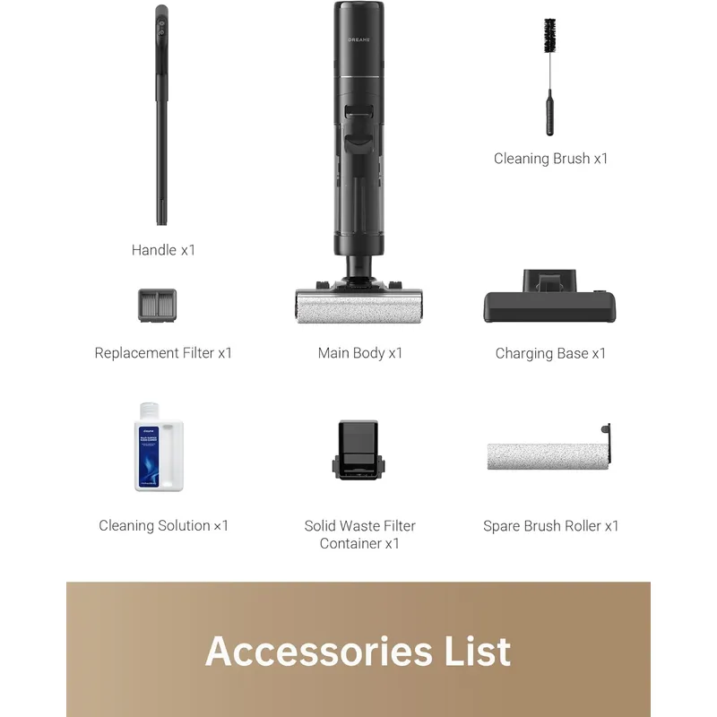 Dreame H13 Pro: 18000Pa Dual Roller Wet/Dry Vacuum with Self-Cleaning Station, Edge-to-Edge Cleaning & 99.99% UV Sterilization