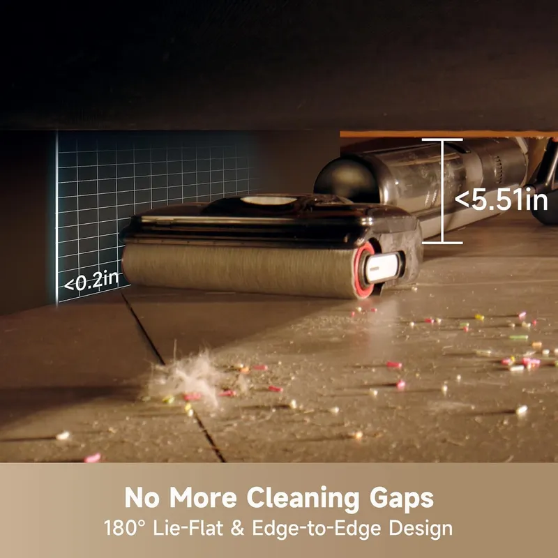 Dreame H12 Pro FlexReach | Ultimate Wet and Dry Floor Cleaner with Dual Roller Brush & Auto-Detection for Separating Wet and Dry Waste | High-End Intelligent Cleaning for Large Households