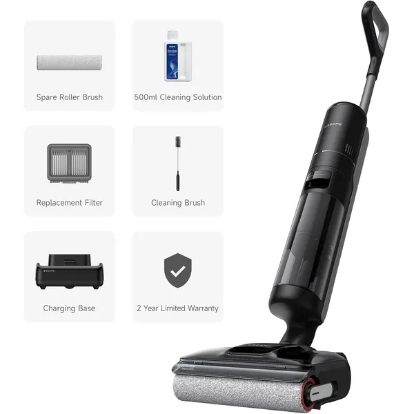 Dreame H12 Pro FlexReach | Ultimate Wet and Dry Floor Cleaner with Dual Roller Brush & Auto-Detection for Separating Wet and Dry Waste | High-End Intelligent Cleaning for Large Households