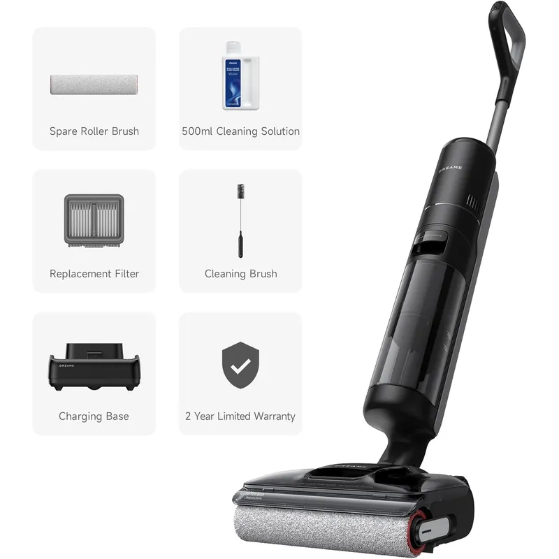 Dreame H12 Pro FlexReach | Ultimate Wet and Dry Floor Cleaner with Dual Roller Brush & Auto-Detection for Separating Wet and Dry Waste | High-End Intelligent Cleaning for Large Households