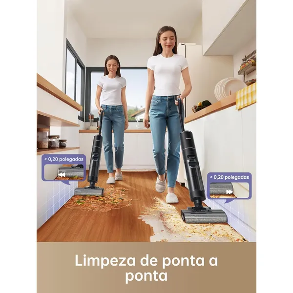 Dreame H12 Pro Wet and Dry Vacuum Cleaner, Strong Suction, Dual-Sided Edge Cleaning, Deep Self-Cleaning, Hot Air Drying, 98000rpm Motor, 3 Working Modes