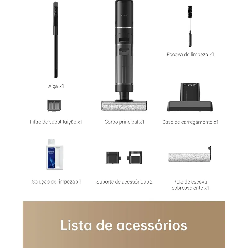 Dreame H12 Pro Wet and Dry Vacuum Cleaner, Strong Suction, Dual-Sided Edge Cleaning, Deep Self-Cleaning, Hot Air Drying, 98000rpm Motor, 3 Working Modes