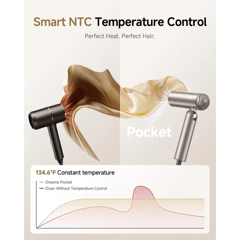 Dreame Hair Pocket Auto-Curling Iron: Smart Temperature Control & Travel-Friendly Design for Effortless Hair Styling