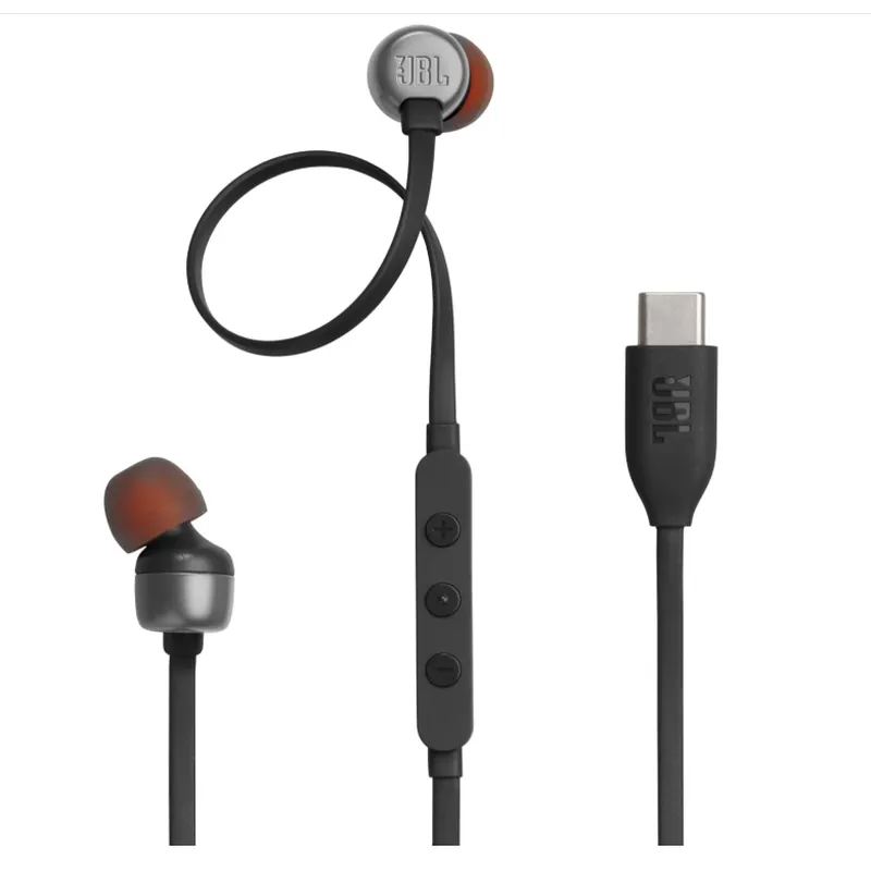 JBL Tune 310C USB‑C Wired Earbuds – Hi‑Res Audio, 9mm Pure Bass, 3‑Button EQ & Tangle‑Free Flat Cable