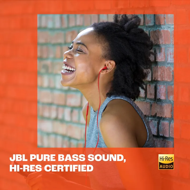 JBL Tune 310C USB‑C Wired Earbuds – Hi‑Res Audio, 9mm Pure Bass, 3‑Button EQ & Tangle‑Free Flat Cable