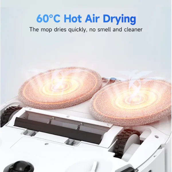 Lydsto W2 Robot Vacuum & Mop – 5000Pa Suction, 50°C Hot Water Mop Wash, 60°C Heat Drying & 3L Auto Dust Collection