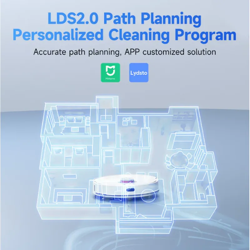 Lydsto W2 Robot Vacuum & Mop – 5000Pa Suction, 50°C Hot Water Mop Wash, 60°C Heat Drying & 3L Auto Dust Collection