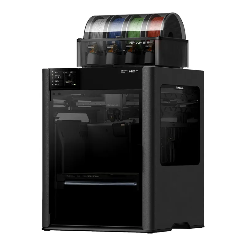 Bambu Lab H2C 3D Printer – Vortek Hotend System, 330x320x325mm Build, 350℃ High-Temp & Multi-Material Printing