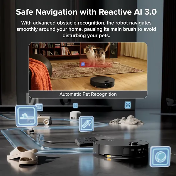 Roborock Saros 10 - Low Profile Design with Powerful Cleaning and Advanced RetractSense Navigation for Deep Home Cleaning