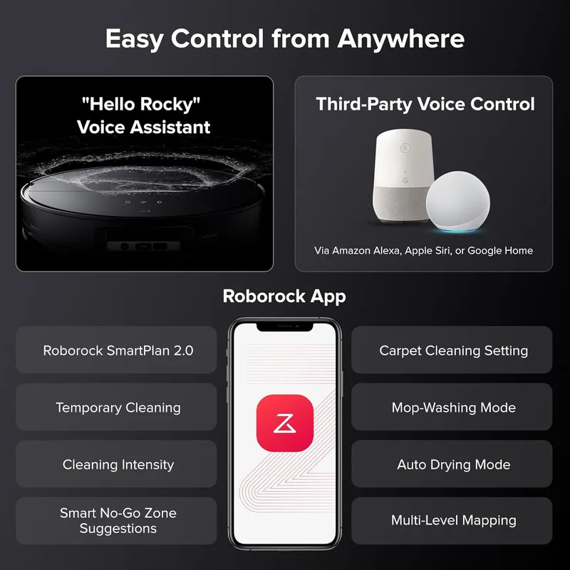 Roborock Saros 10 - Low Profile Design with Powerful Cleaning and Advanced RetractSense Navigation for Deep Home Cleaning