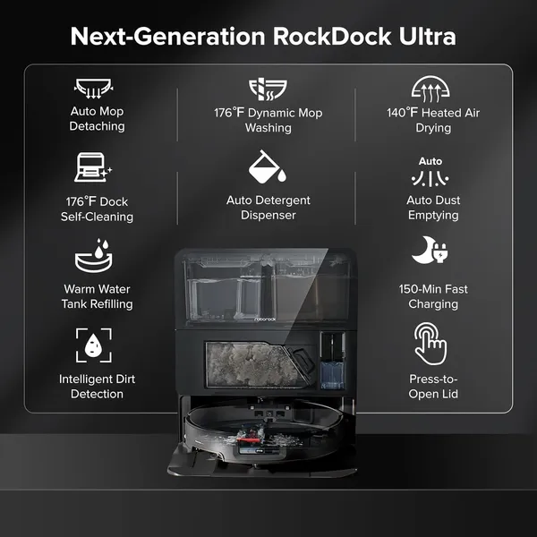 Roborock Saros 10 - Low Profile Design with Powerful Cleaning and Advanced RetractSense Navigation for Deep Home Cleaning