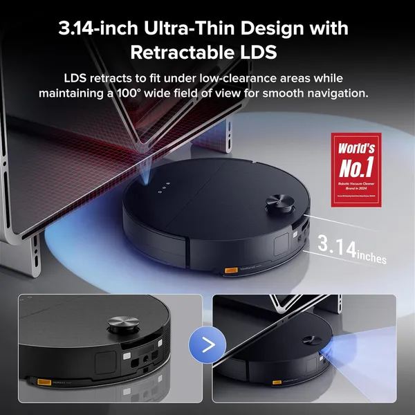 Roborock Saros 10 - Low Profile Design with Powerful Cleaning and Advanced RetractSense Navigation for Deep Home Cleaning