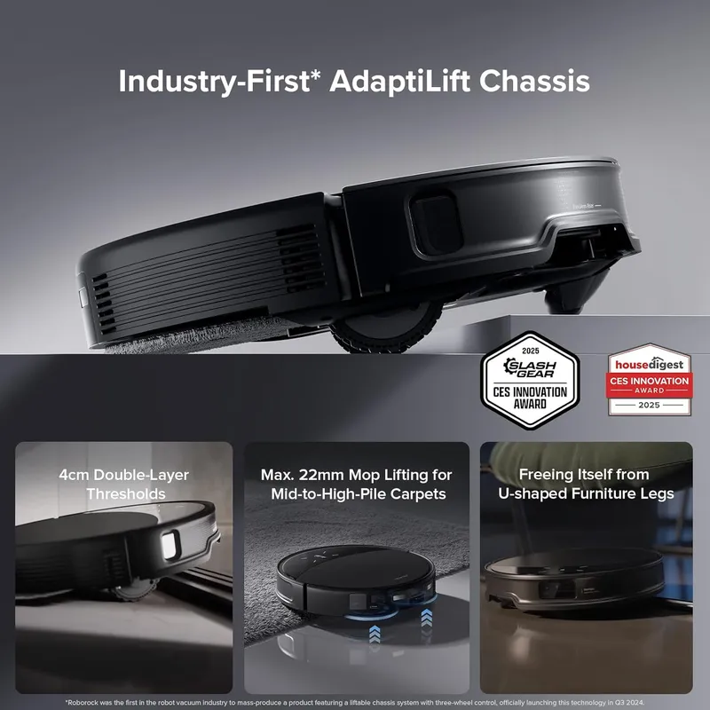 Roborock Saros 10R - Ultra Thin Design with Powerful Cleaning and Advanced StarSight Navigation for Efficient Home Cleaning