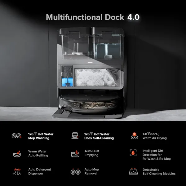 Roborock Saros 10R - Ultra Thin Design with Powerful Cleaning and Advanced StarSight Navigation for Efficient Home Cleaning