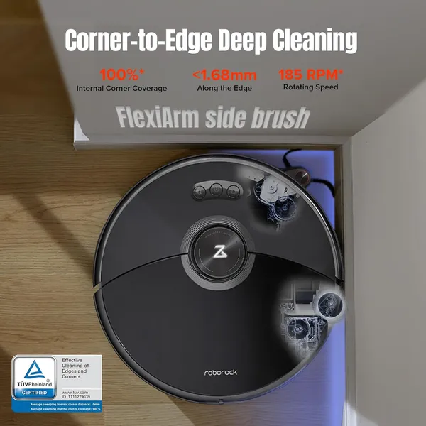 Roborock S8 MaxV Ultra - 10000Pa Extreme Suction with Hot Water Mop Washing, AI Obstacle Avoidance & Self-Cleaning Dock for Ultimate Home Cleaning