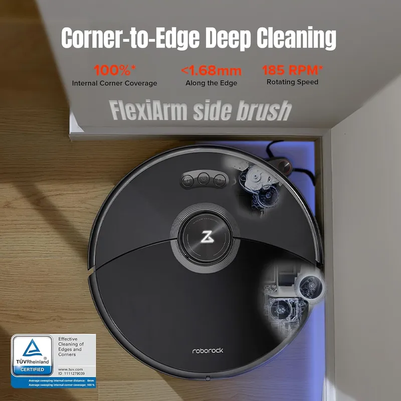 Roborock S8 MaxV Ultra - 10000Pa Extreme Suction with Hot Water Mop Washing, AI Obstacle Avoidance & Self-Cleaning Dock for Ultimate Home Cleaning