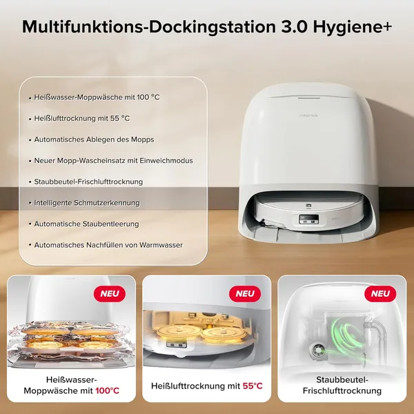 Roborock Qrevo Curv 2 Pro - 25,000Pa Suction with Auto Mop Separation & AdaptiLift Chassis for Perfect Carpet & Hardfloor Cleaning