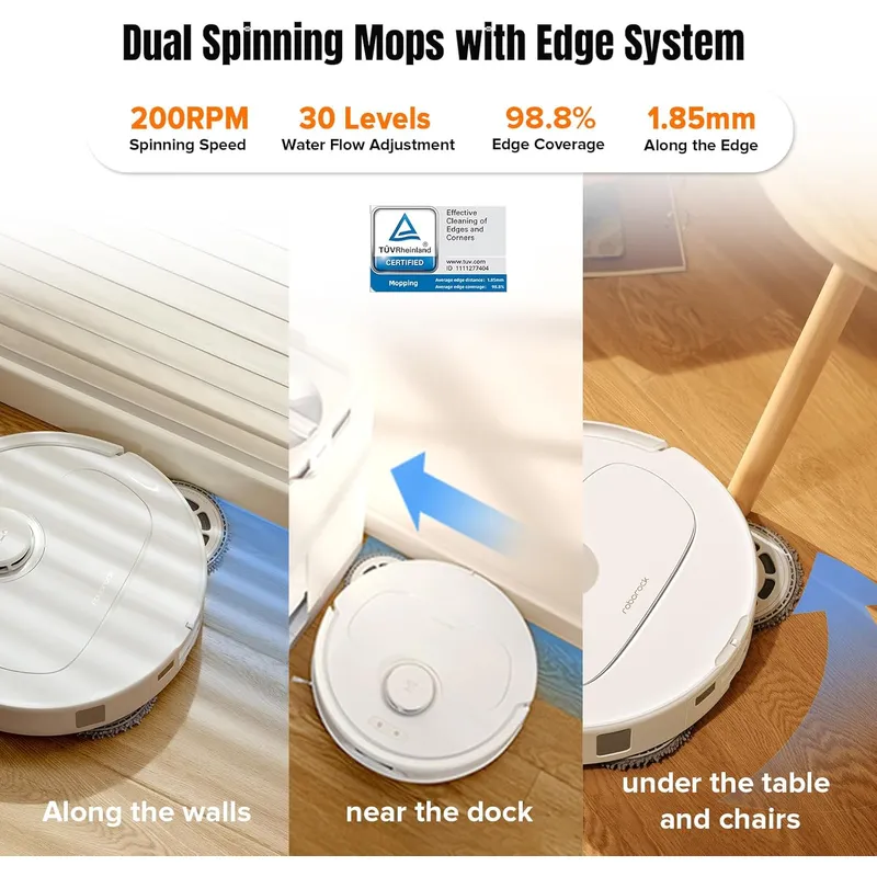 Roborock Qrevo MaxV: 7000Pa Suction Robot Vacuum Mop with Hot Water Wash, FlexiArm Edge Cleaning & Reactive AI Obstacle Avoidance