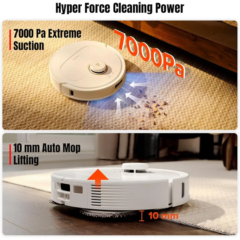 Roborock Qrevo MaxV: 7000Pa Suction Robot Vacuum Mop with Hot Water Wash, FlexiArm Edge Cleaning & Reactive AI Obstacle Avoidance