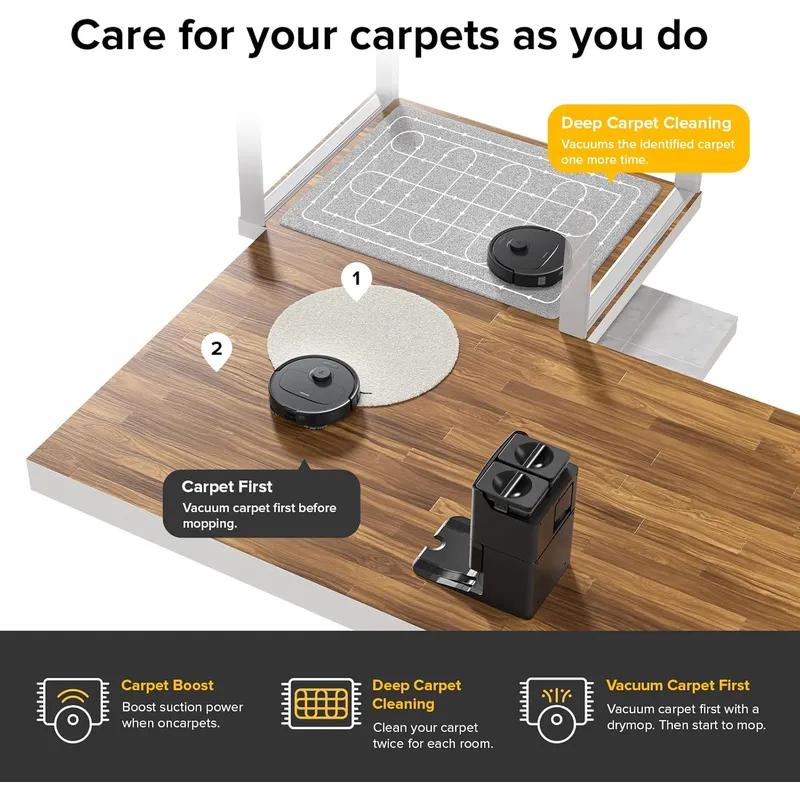 Roborock Qrevo S: 7000Pa Suction Robot Vacuum Mop with Multifunctional Dock & Auto Mop Lifting