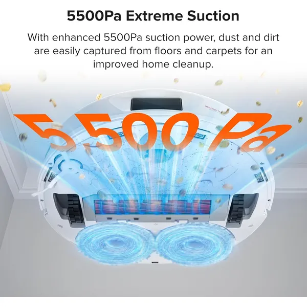 Roborock Qrevo: 5500Pa Suction Robot Vacuum Mop with Multifunctional Dock and Auto Mop Lifting
