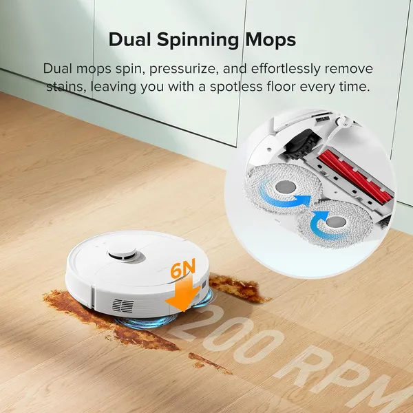Roborock Qrevo: 5500Pa Suction Robot Vacuum Mop with Multifunctional Dock and Auto Mop Lifting