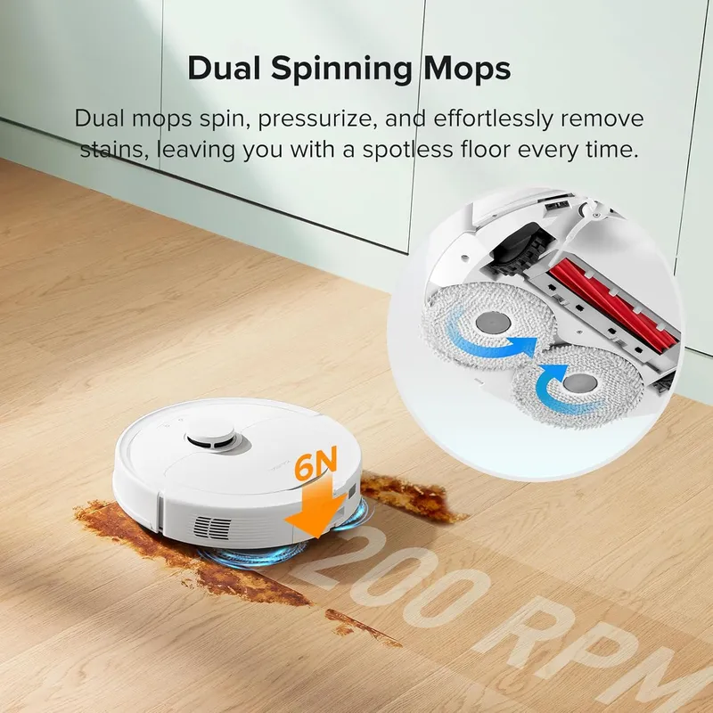 Roborock Qrevo: 5500Pa Suction Robot Vacuum Mop with Multifunctional Dock and Auto Mop Lifting
