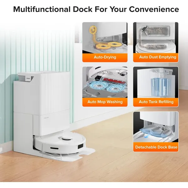 Roborock Qrevo: 5500Pa Suction Robot Vacuum Mop with Multifunctional Dock and Auto Mop Lifting