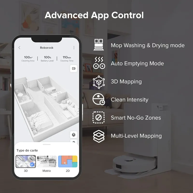 Roborock Qrevo: 5500Pa Suction Robot Vacuum Mop with Multifunctional Dock and Auto Mop Lifting