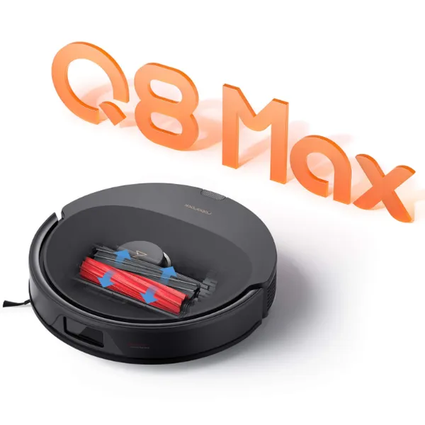 Roborock Q8 Max Series: 5500Pa Suction Robot Vacuum Mop with DuoRoller Brush & PreciSense LiDAR Navigation