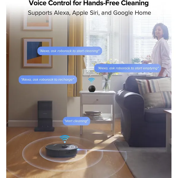 Roborock Q5 Max+: 5500Pa Suction Robot Vacuum with Auto-Empty Dock & DuoRoller Anti-Tangle Brush