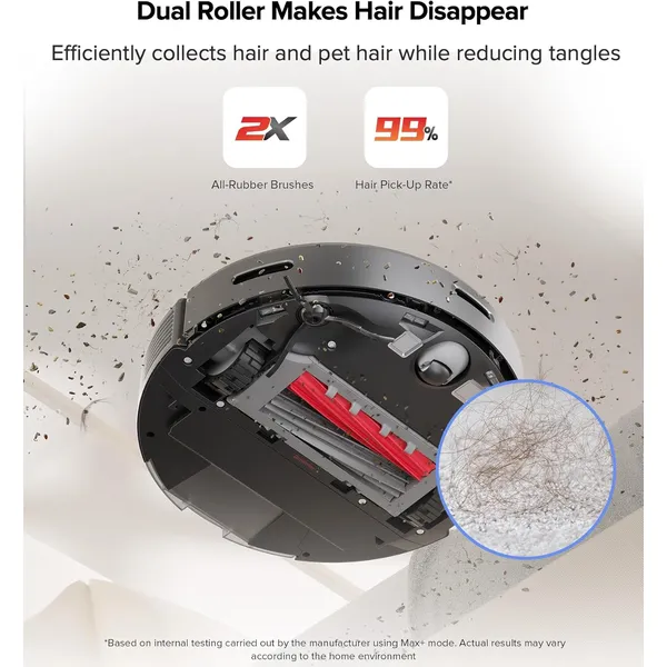 Roborock Q5 Max+: 5500Pa Suction Robot Vacuum with Auto-Empty Dock & DuoRoller Anti-Tangle Brush